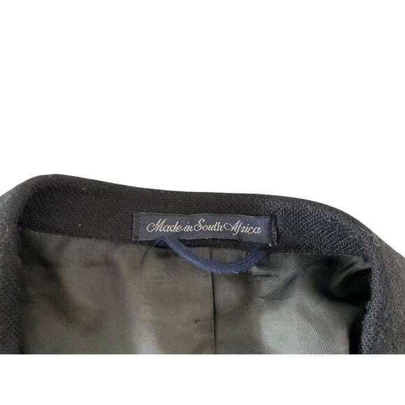 Oak Creek Black Lambs Wool Blazer 40R Two-Button Jacket Made in South Africa - Picture 6 of 14